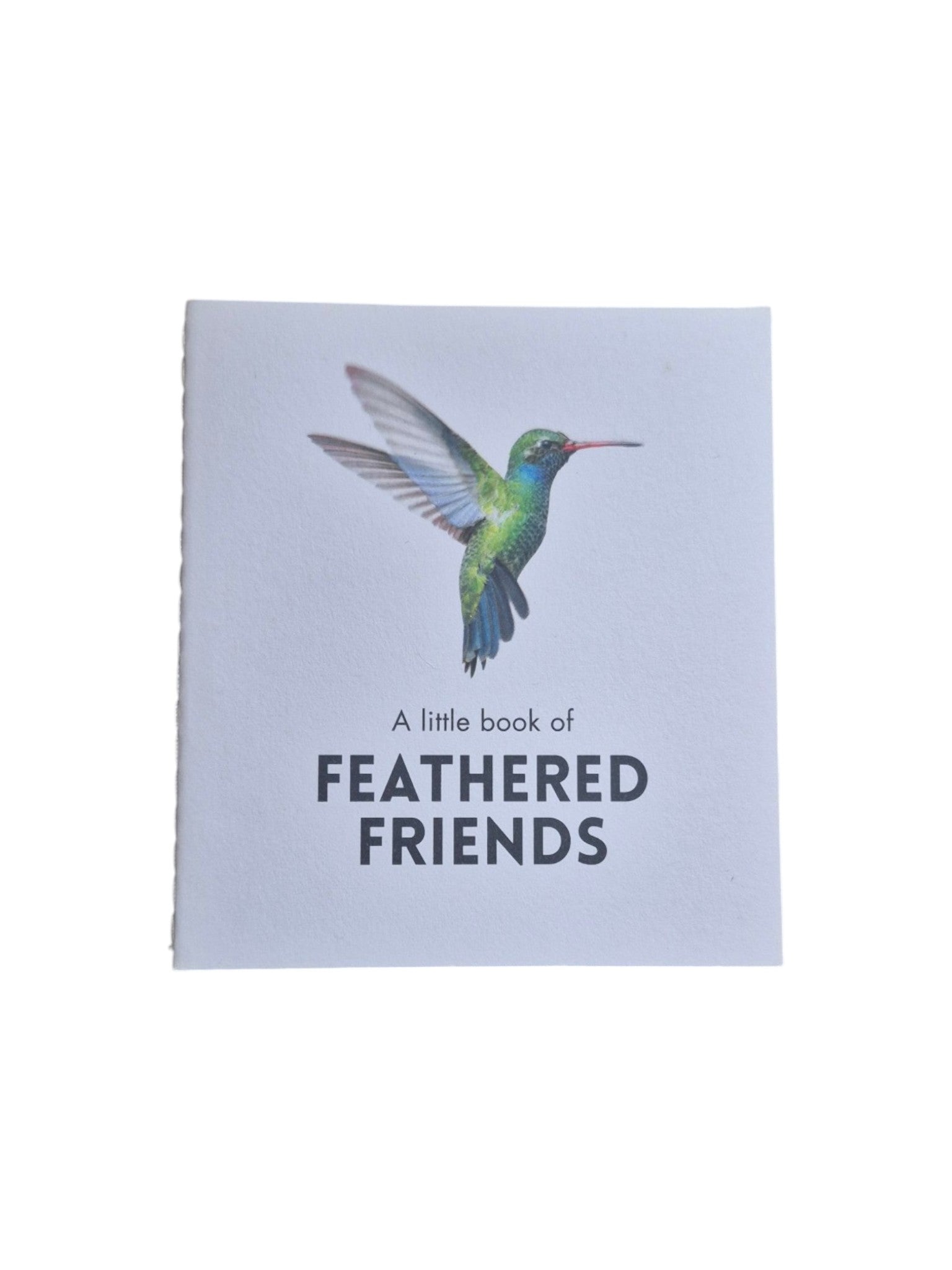 A hardcover copy of "A Little Book of Feathered Friends" by Loren Boyd featuring colorful bird illustrations on the cover. nz