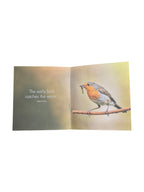 A hardcover book titled "A Little Book of Feathered Friends" by Loren Boyd, featuring illustrations of various birds on the cover. nz