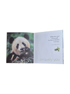 A book titled "A Little Book of Peaceful Pandas" by Loren Boyd, featuring a panda illustration on the cover. nz