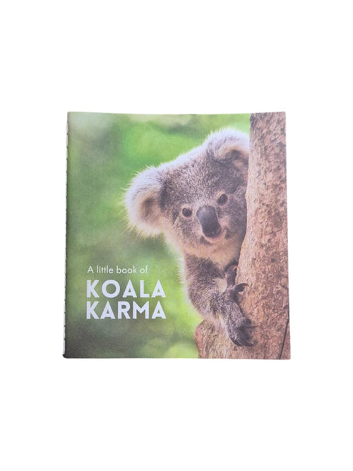 A Little Book of Koala Karma by Loren Boyd, featuring a colorful illustrated cover with a cute koala and floral design. nz