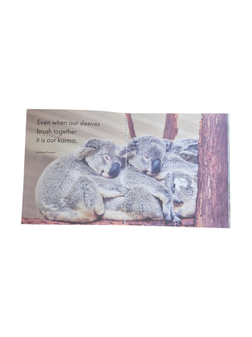 A Little Book of Koala Karma by Loren Boyd, small book with colorful cover featuring a cute koala illustration and playful design. nz