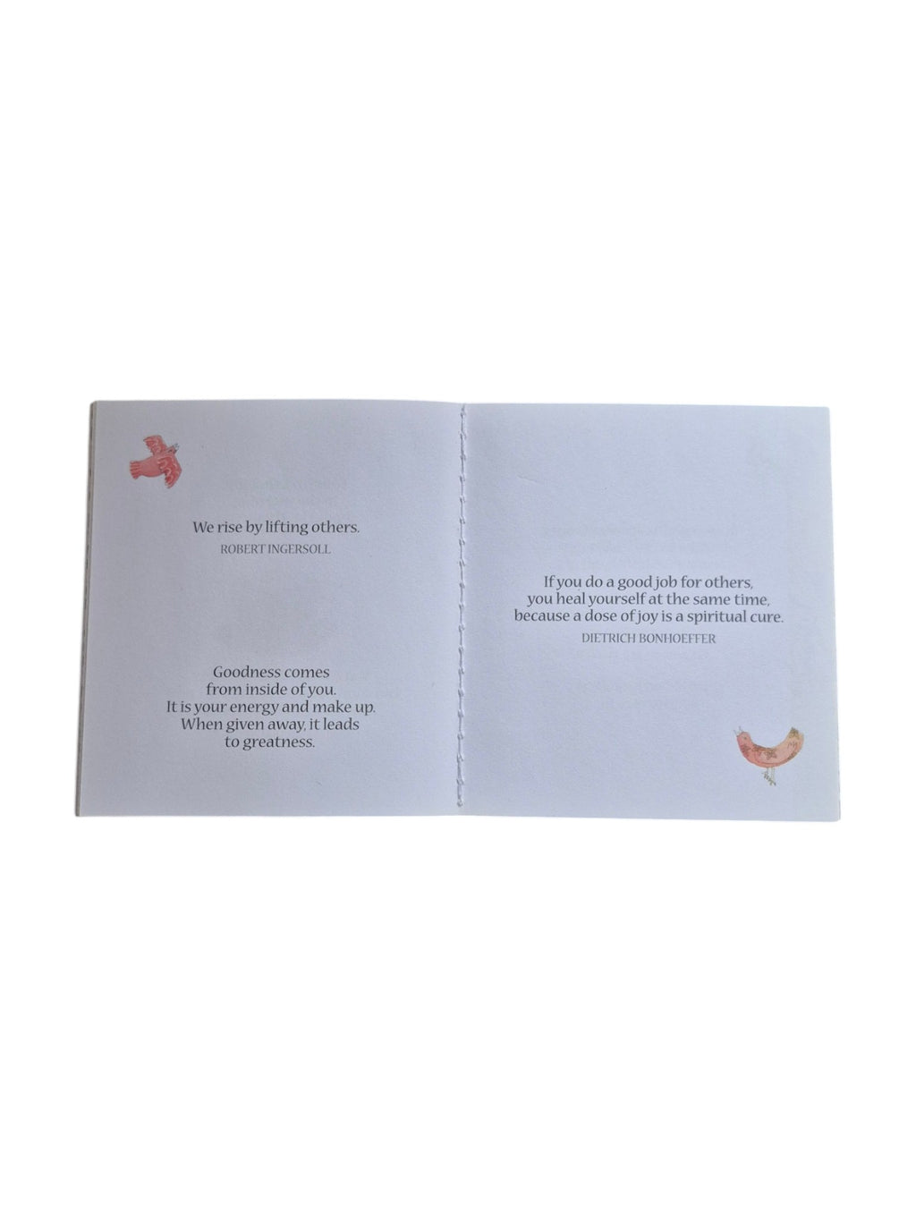 A Little Book of Goodness by Loren Boyd, a hardcover book with colorful cover art featuring inspiring quotes and illustrations. nz