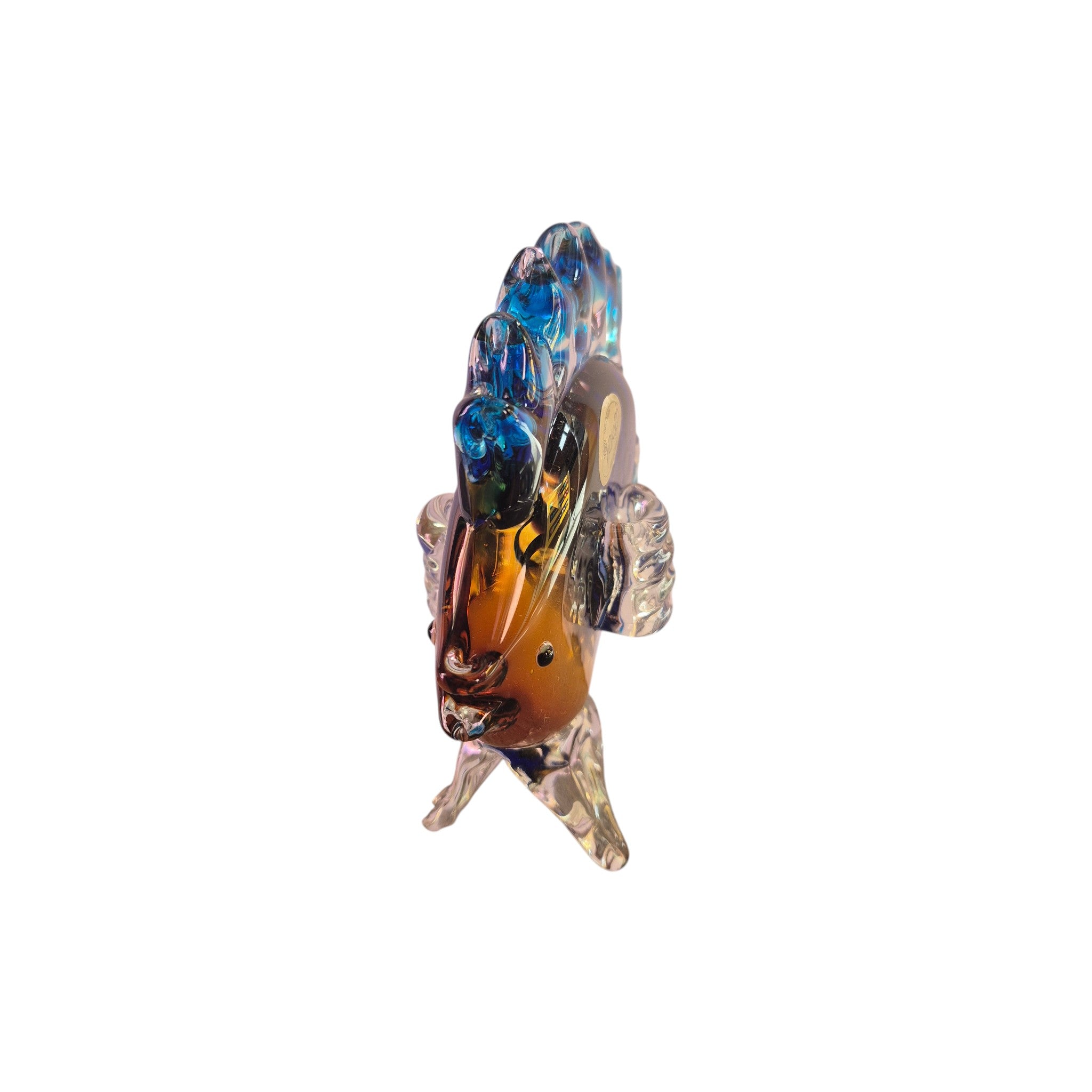 Rikaro Handblown Glass Freestanding Lionfish Figurine 18.5cm nz