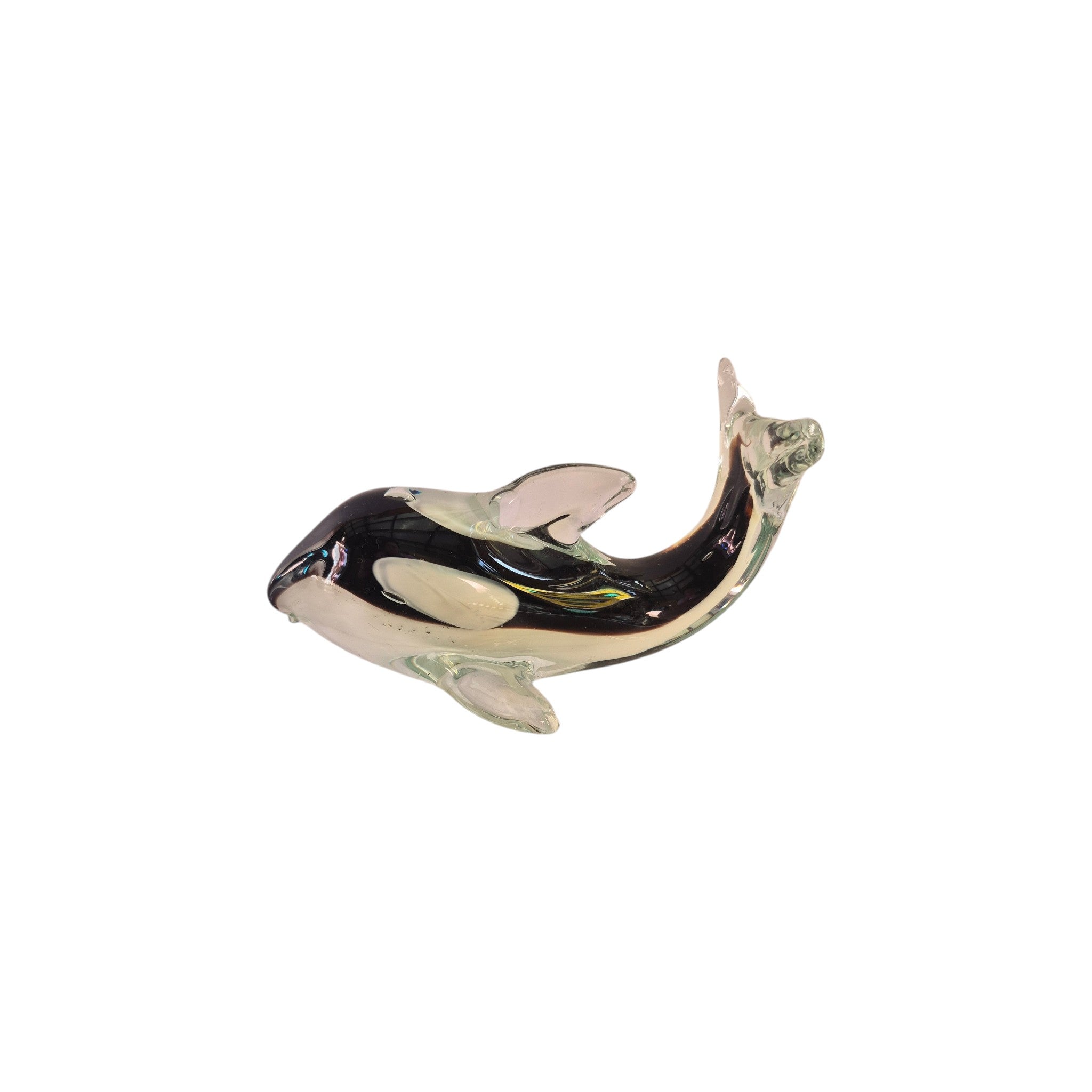 Rikaro Handblown Glass Orca Figurine 13cm nz