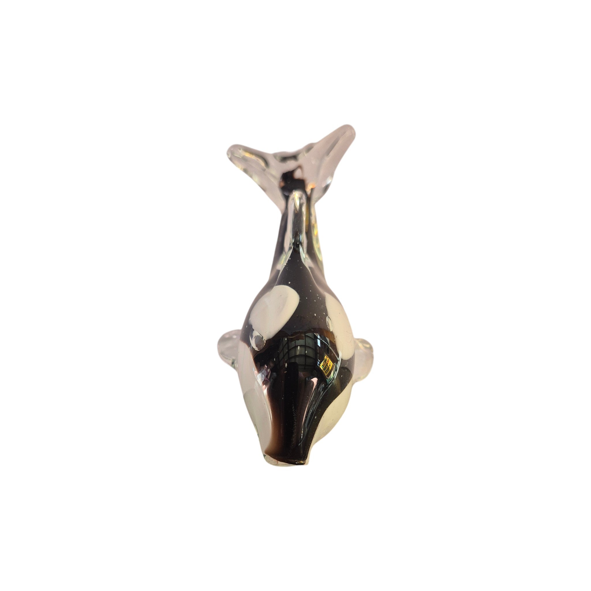 Rikaro Handblown Glass Orca Figurine Small 12cm nz