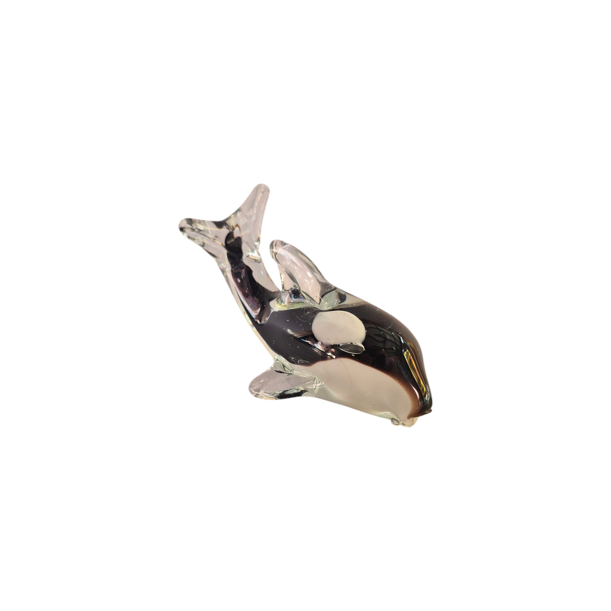 Rikaro Handblown Glass Orca Figurine Small 12cm nz