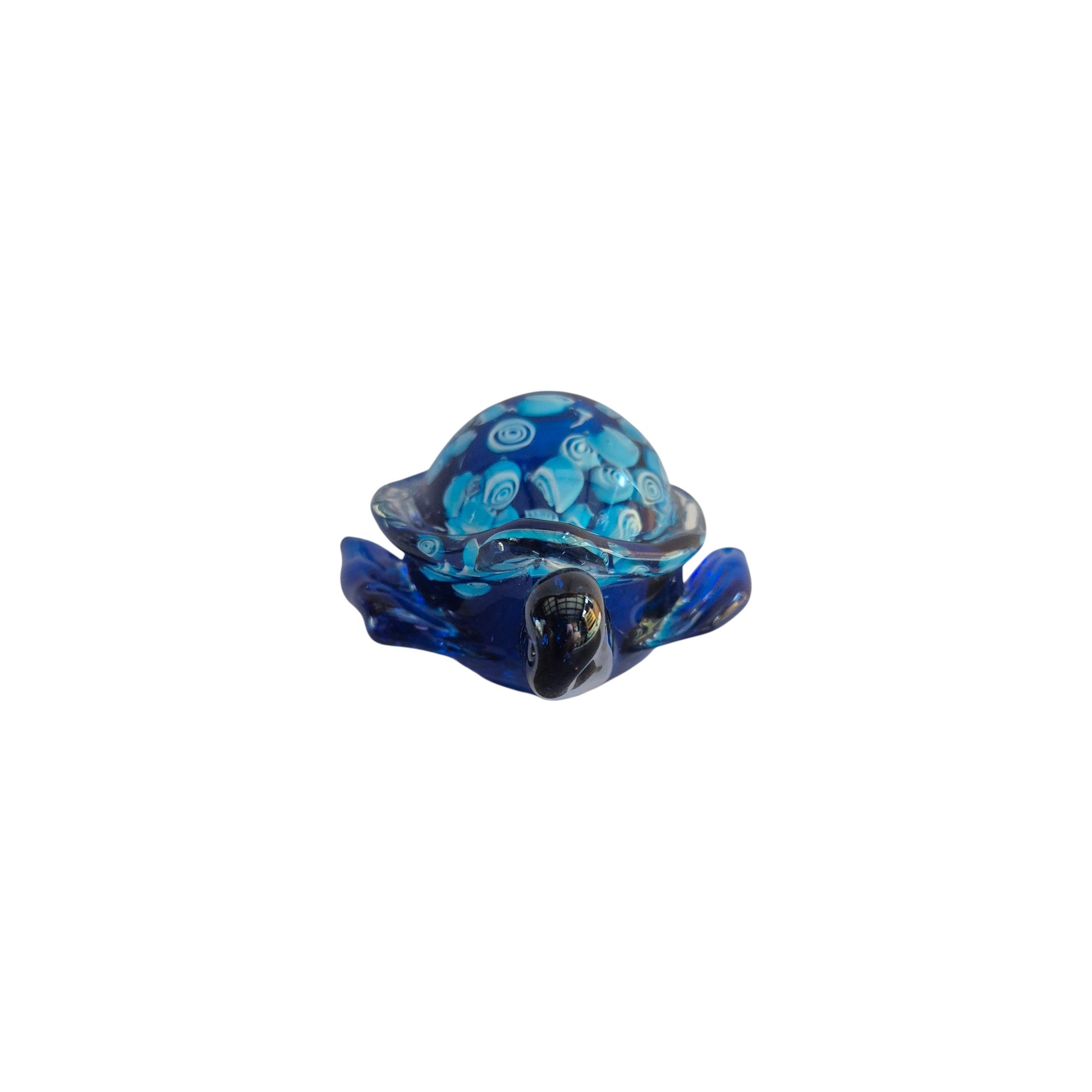 Rikaro Handblown Glass Sea Turtle Figurine 12cm nz