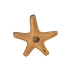 Ceramic blue and red starfish decor by Loren Boyd, 20cm, with detailed textures and vibrant colors on a white background.