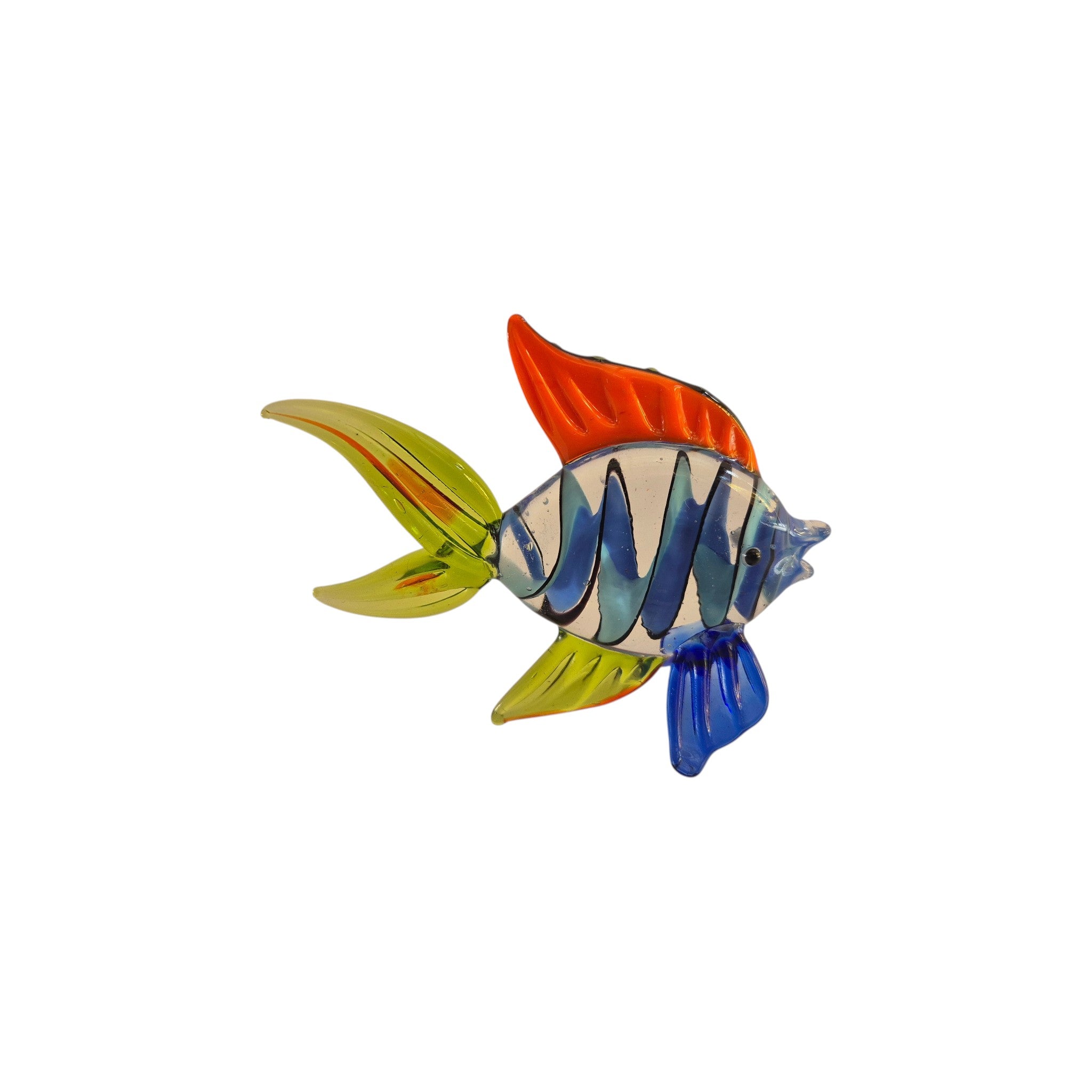 Rikaro Handblown Glass Tropical Angelfish Figurine 8cm nz
