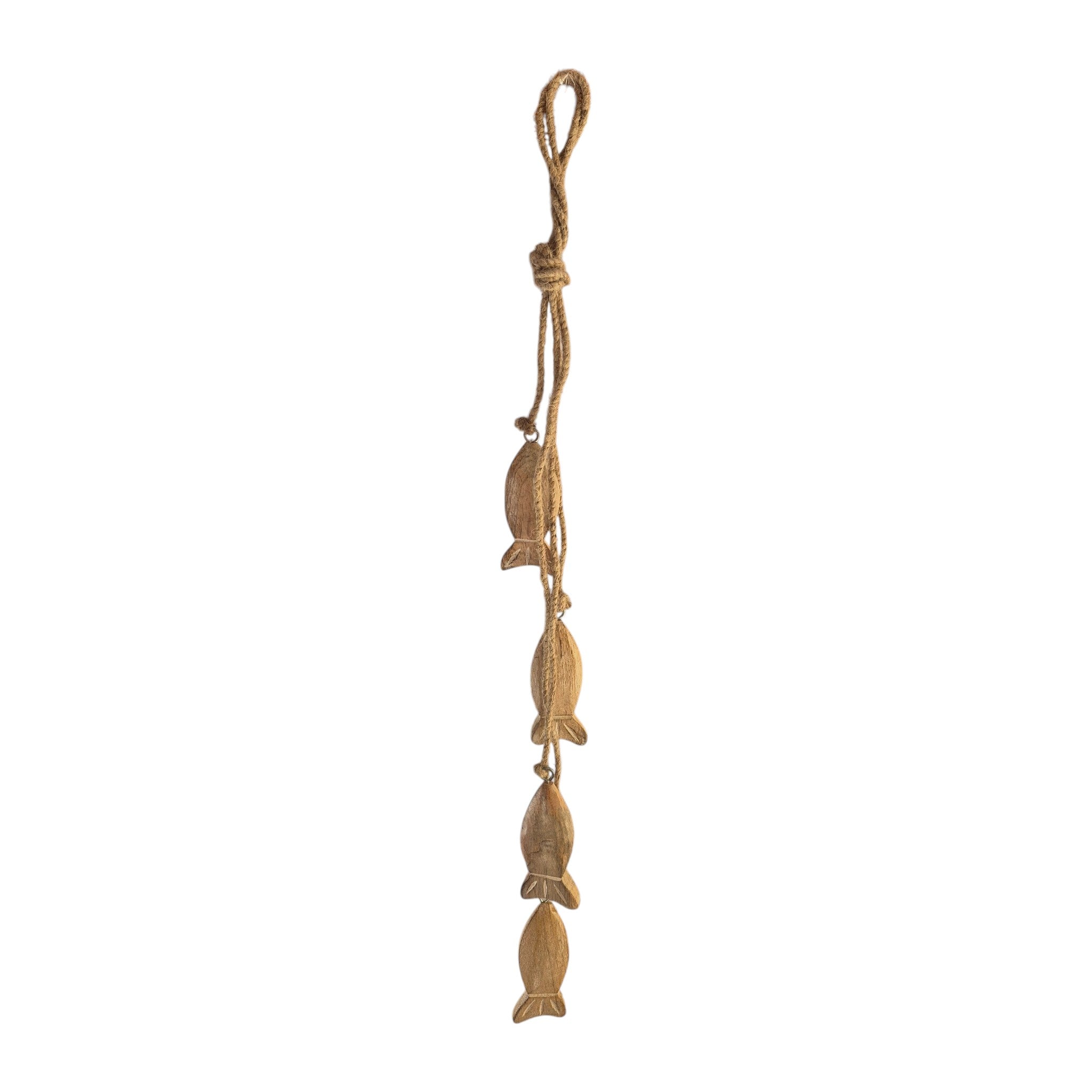 Hanging Wooden Fish Decor 60cm nz