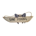 Gone Fishing Crab Boat Wood Sign nz