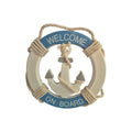 Welcome On Board Lifesaver & Anchor Wood Sign  nz