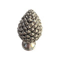 Polyresin pinecone ornament with an antiqued silver metallic finish nz