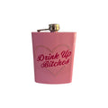 Drink Up B*tches Pink Stainless Steel Drinking Flask nz