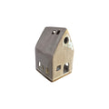 Porcelain Tealight Pointed Roof House - Grey nz
