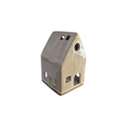Porcelain Tealight Pointed Roof House - Grey nz