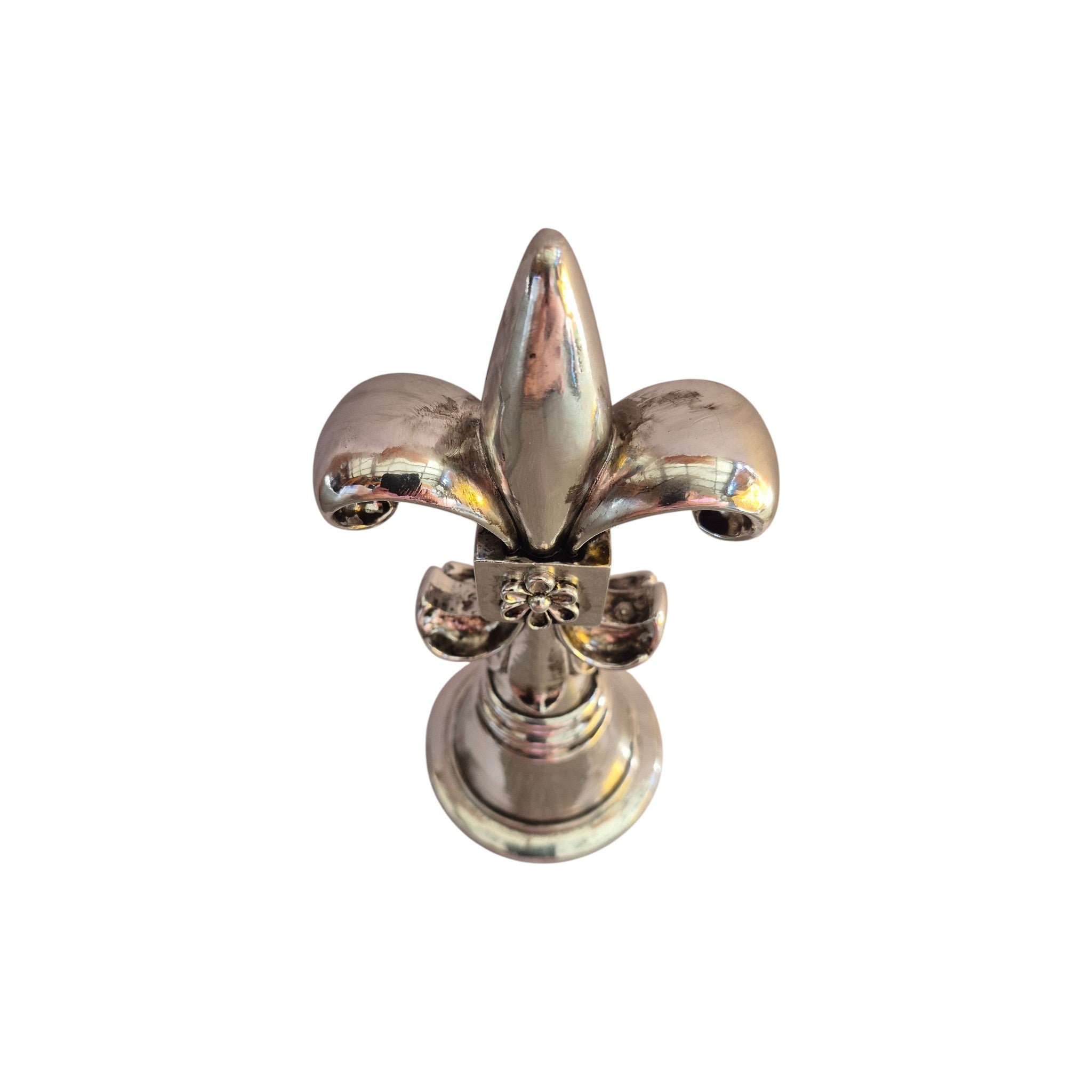 Standalone Silver Fleur De Lys Home Decor Statue 20cm NZ
