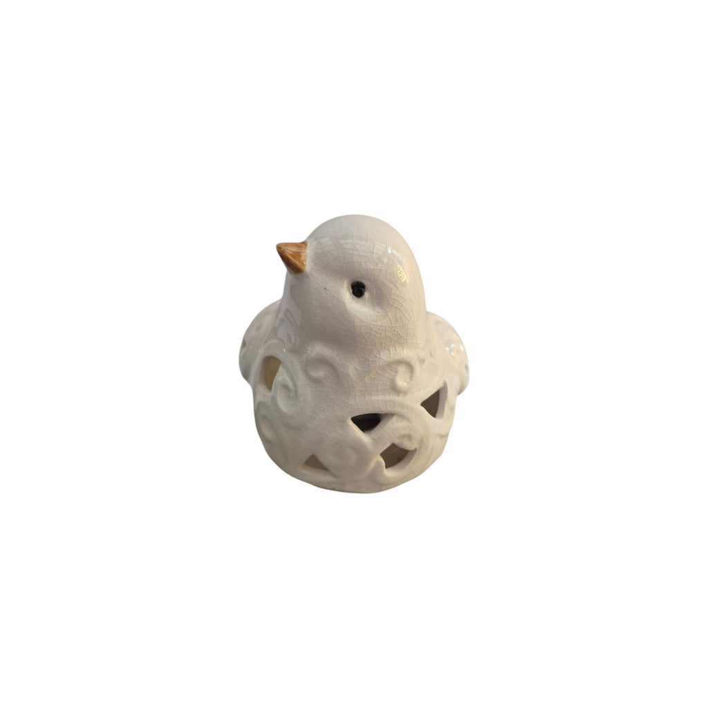White Cutout Ceramic Bird Ornament nz