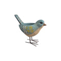 Blue bird-shaped planter with metal feet by Loren Boyd, perfect for indoor or outdoor plant display. nz