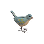 Blue bird-shaped planter with metal feet by Loren Boyd, perfect for indoor or outdoor plant display. nz