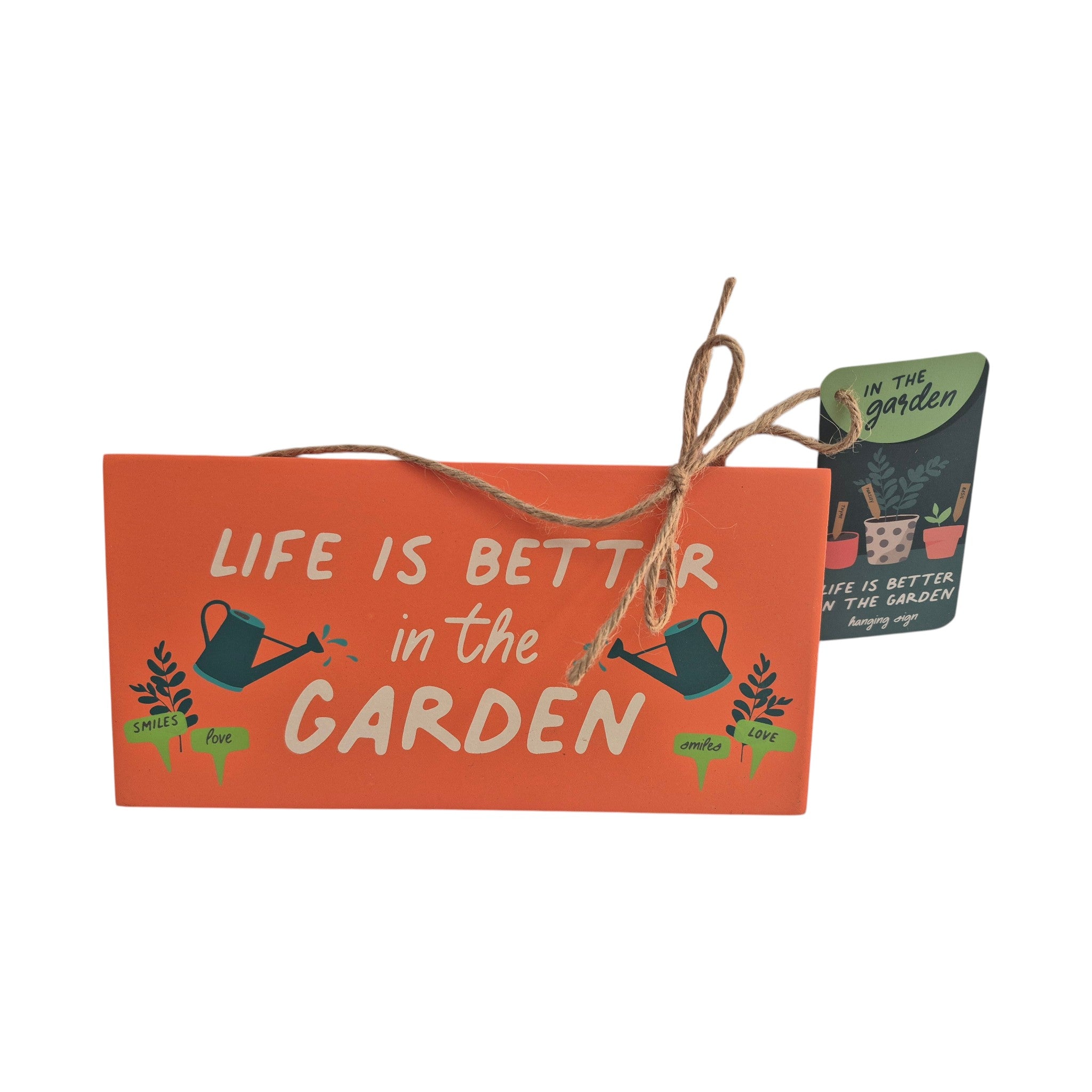 Life is Better in the Garden Sign Small Orange Wood Sign nz