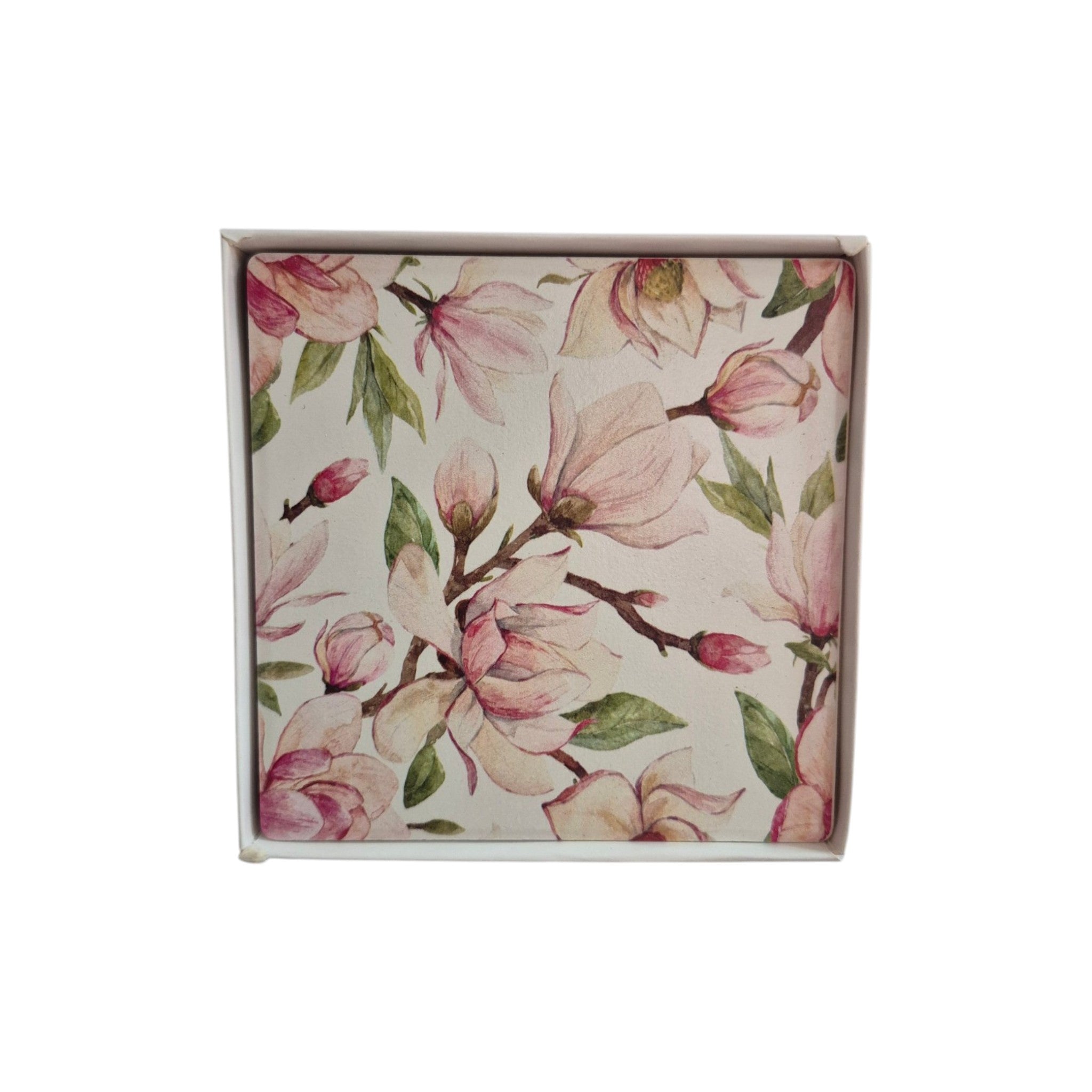 Magnolia Lily Ceramic Coasters - 4 Pack nz