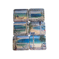 Set of six Loren Boyd Beach Balconies coasters featuring coastal design, perfect for protecting surfaces from drink spills. nz