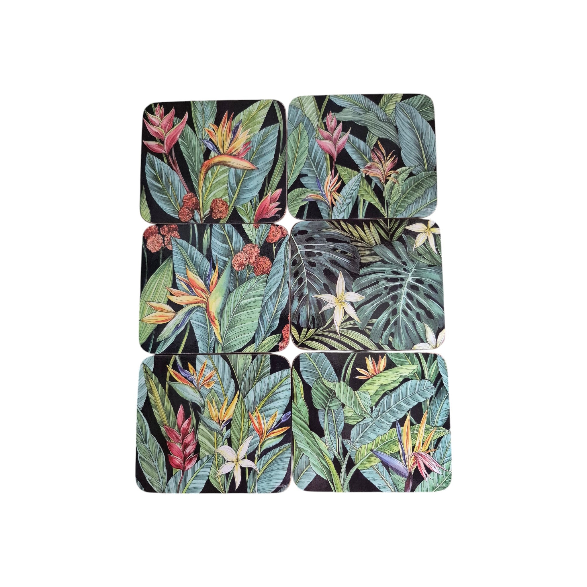 Tropical Midnight Coasters - 6 Pack Helen Ashley nz