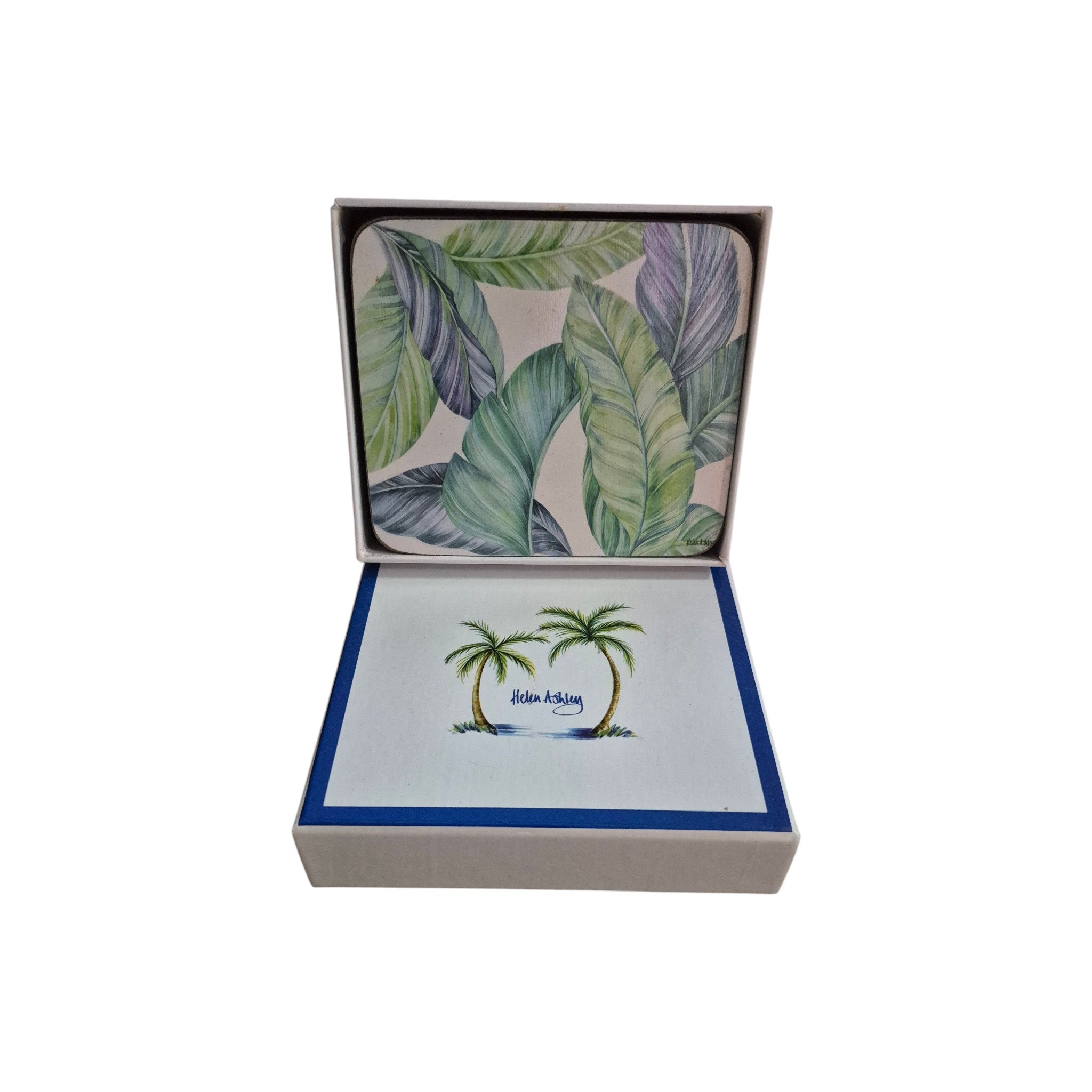 Tropical Leaves Coasters - 6 Pack Helen Ashley nz
