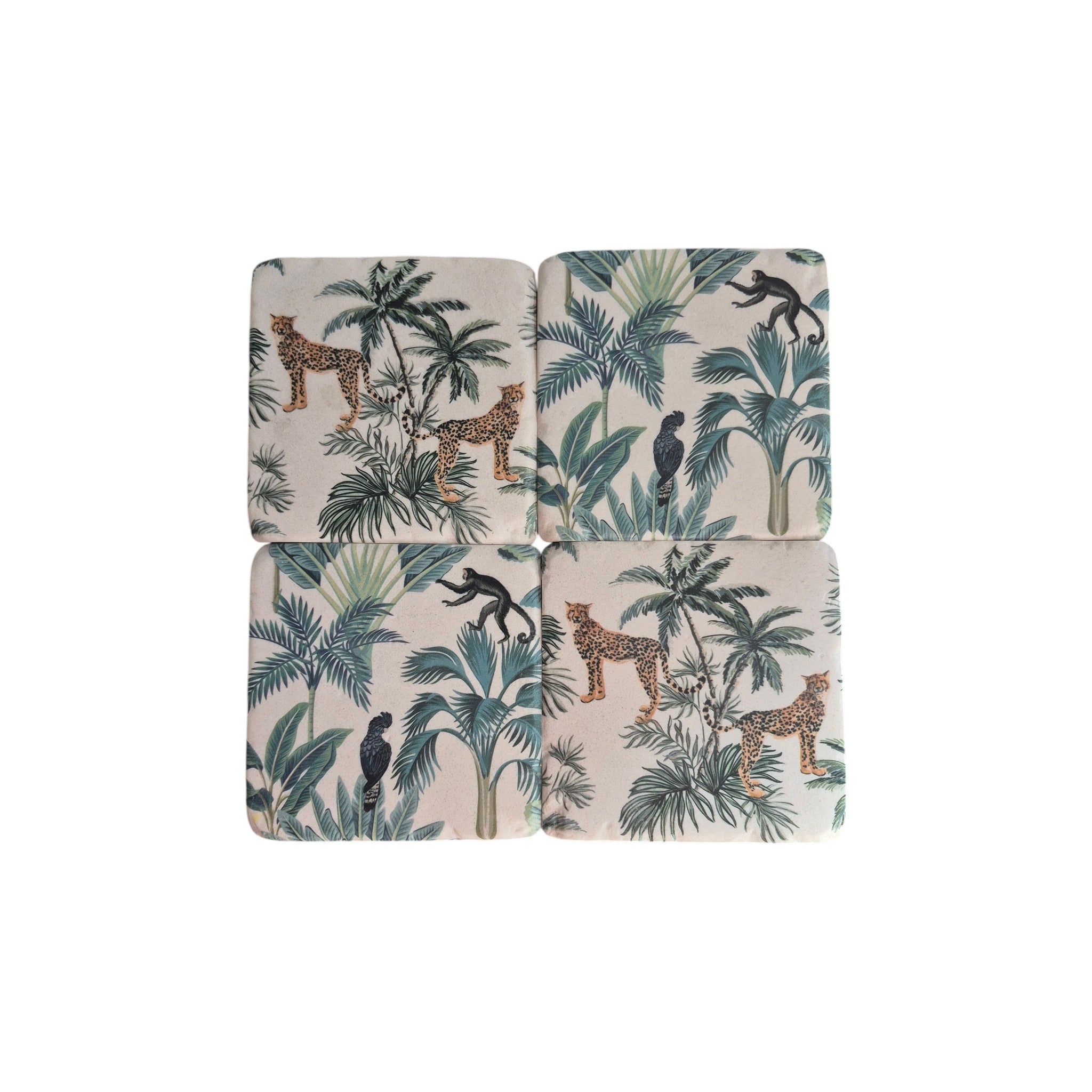 Jungle Friends Coasters - 4 Pack CC Interiors nz