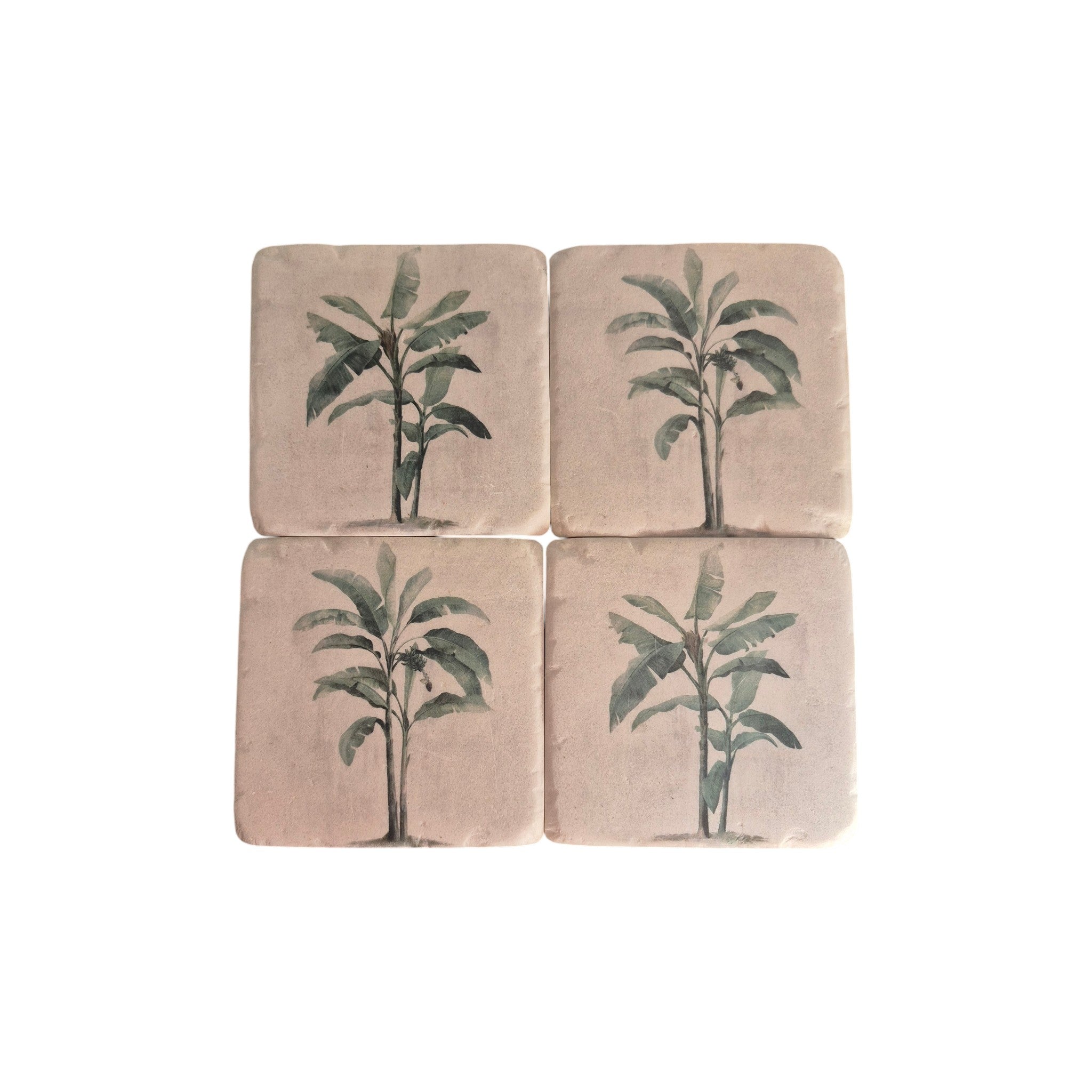Tropical Palm Tree Coasters - 4 Pack CC Interiors nz