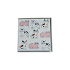 Set of 4 ceramic Sassy Cats coasters by Loren Boyd featuring colorful cat illustrations on smooth surface. nz