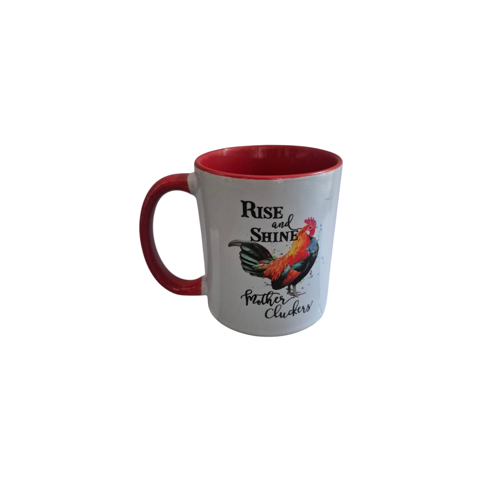Rise & Shine Mother Cluckers Mug - Red Handle nz