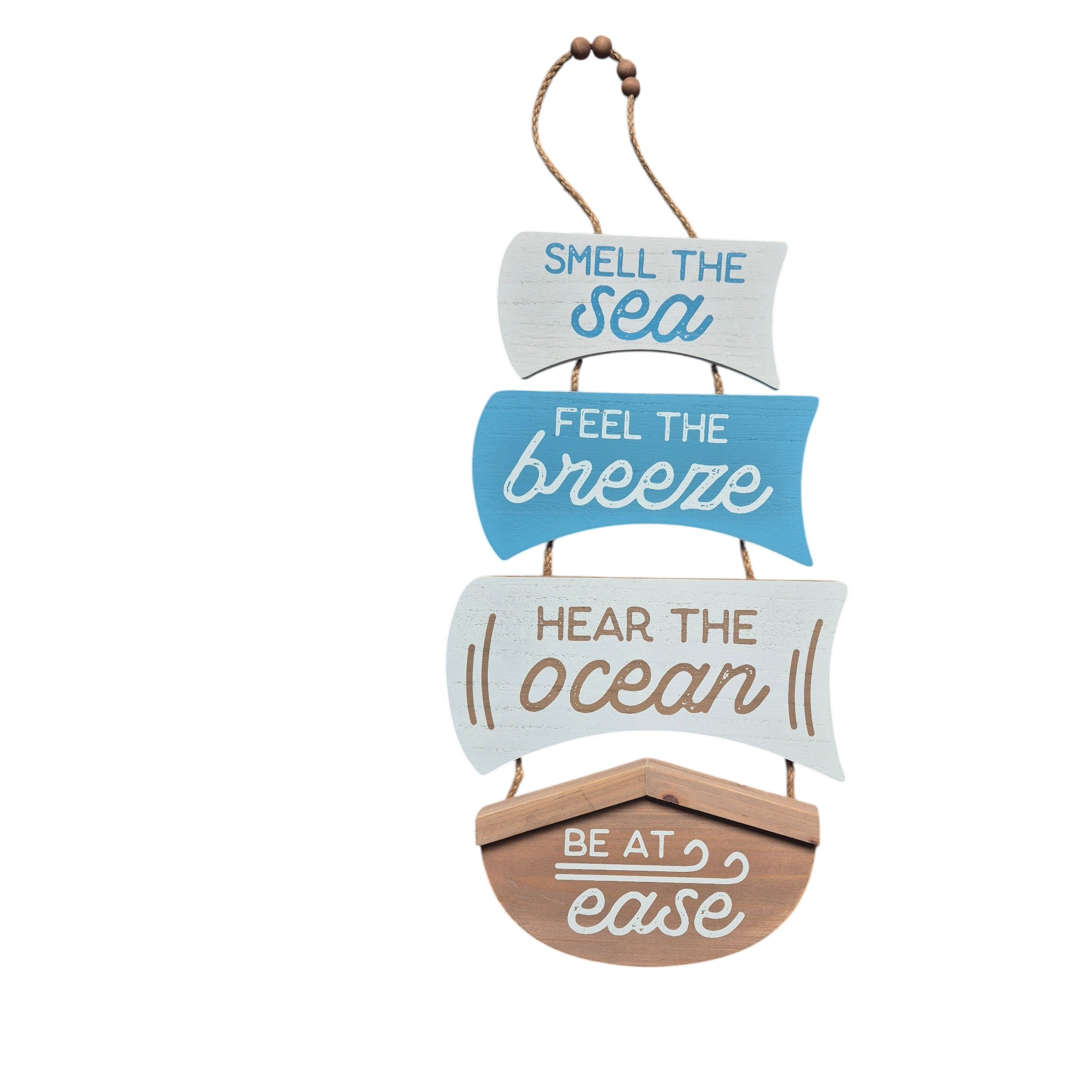 Smell the Sea Feel the Breeze Hear the Ocean Be at Ease Hanging Sign nz