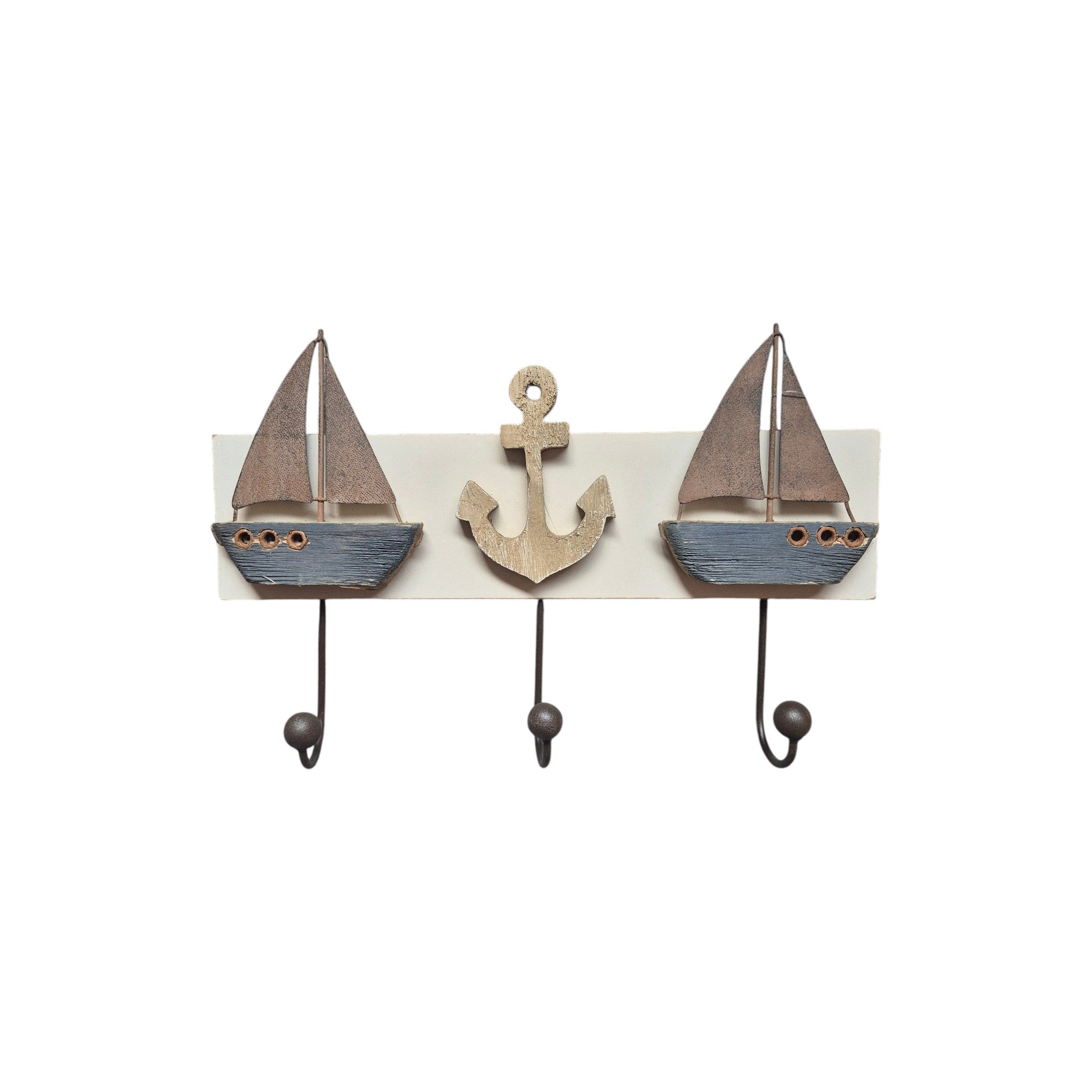 Nautical Sailboat & Anchor Wall Hook Board nz