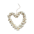 Medium White Shell Heart 20cm nz