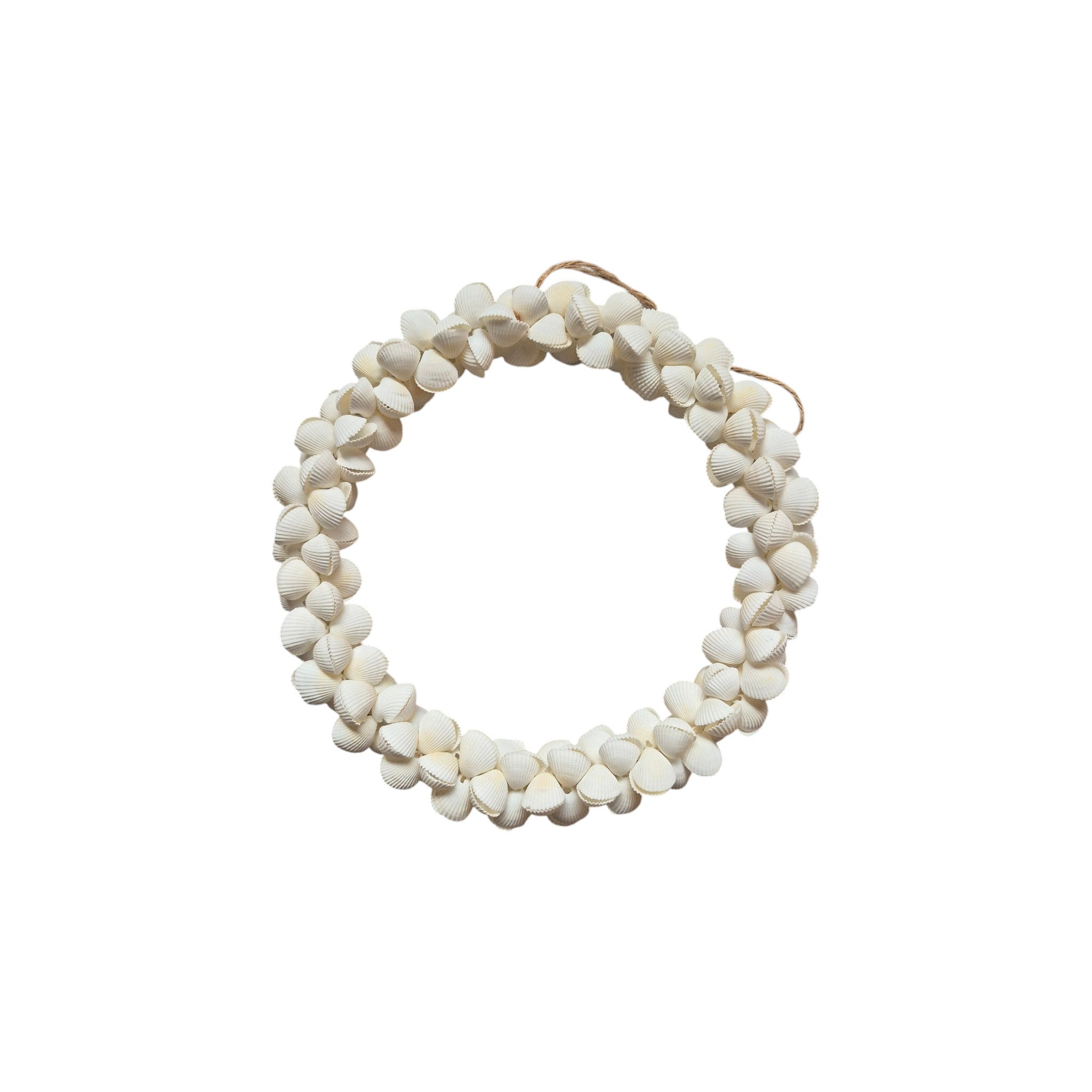 Medium White Shell Wreath 20cm nz