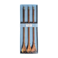 Pineapple Festivo Acacia Wood Tasting Spoons Set of 3 nz