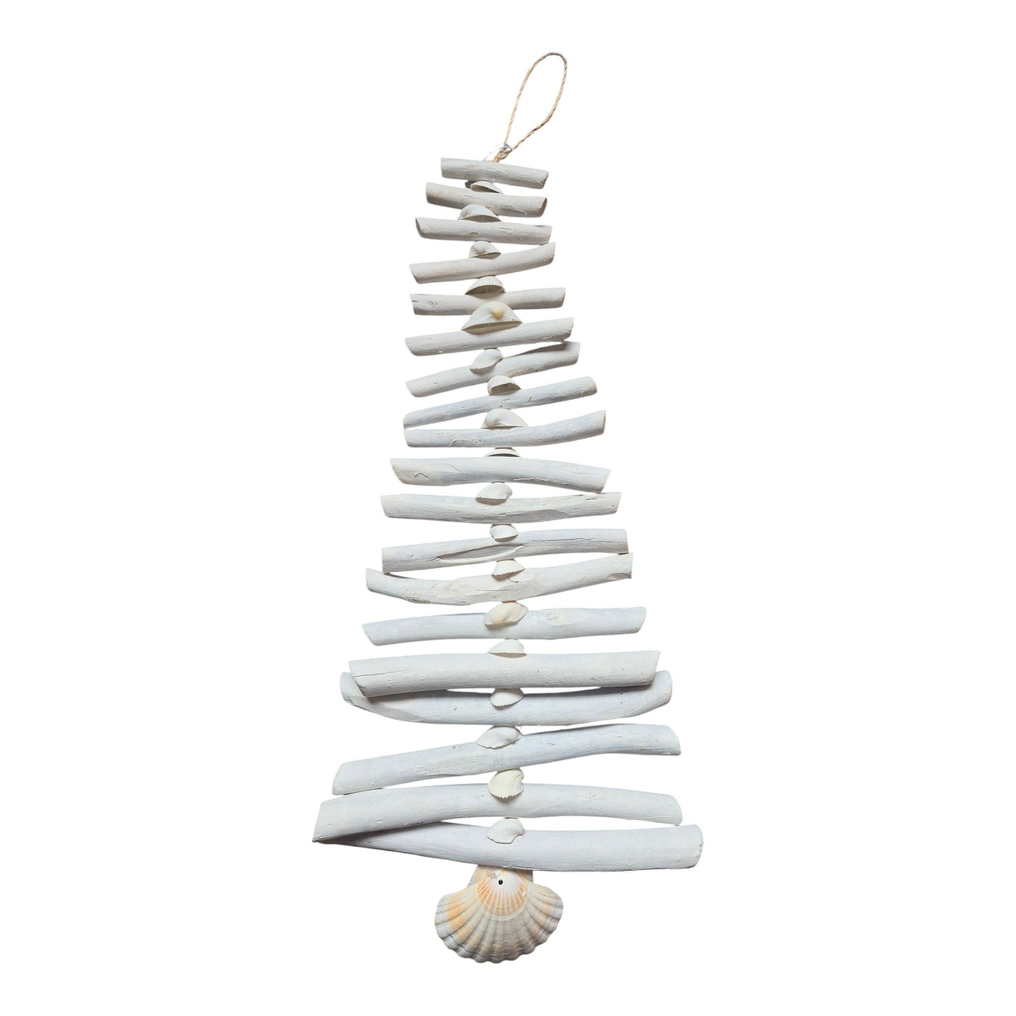 White Shell Driftwood Tree Hanger 64cm nz