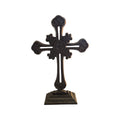 Large Black Ornate Cross on Stand 35cm nz