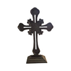 Large Black Ornate Cross on Stand 35cm nz
