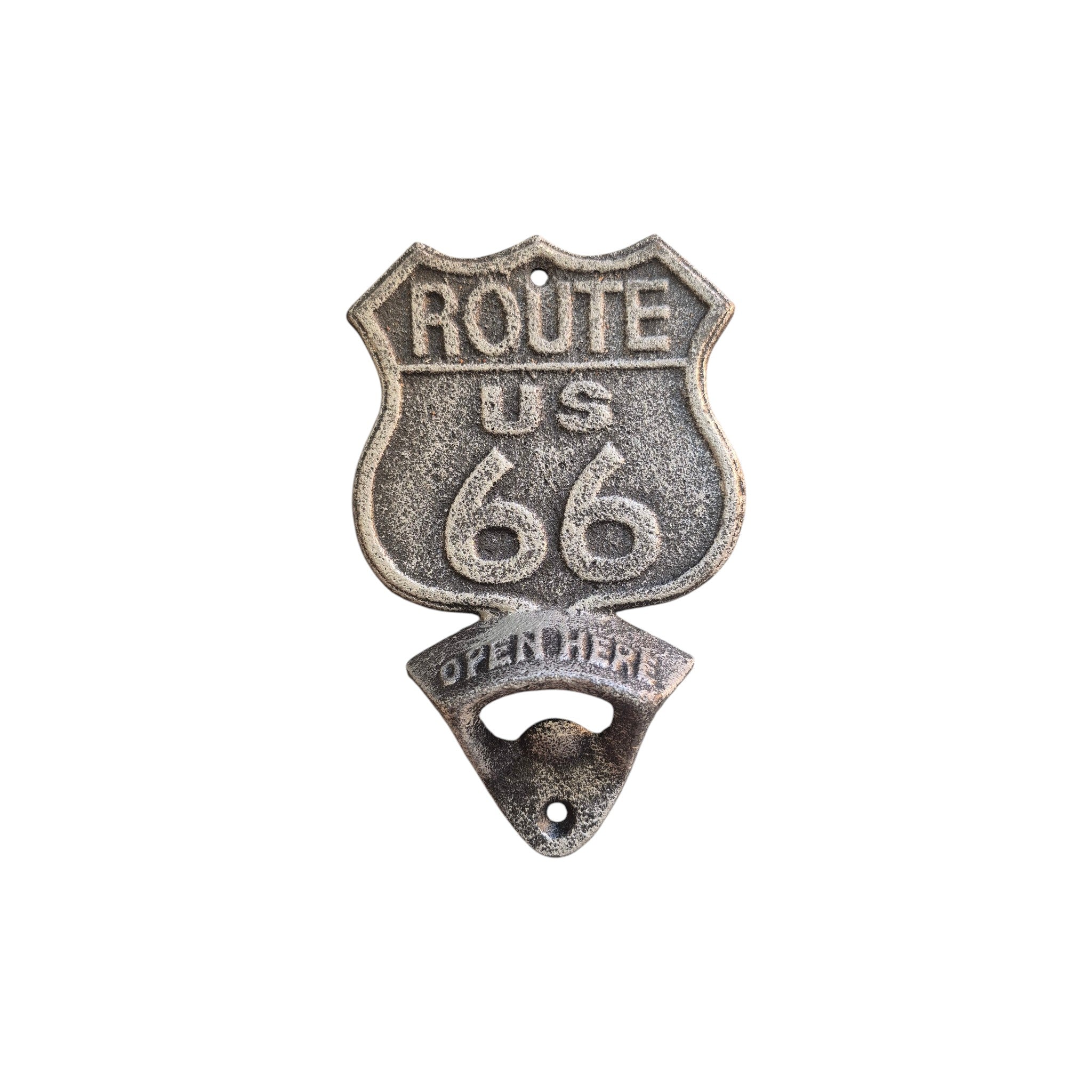 Route 66 Cast Iron Wall Bottle Opener nz