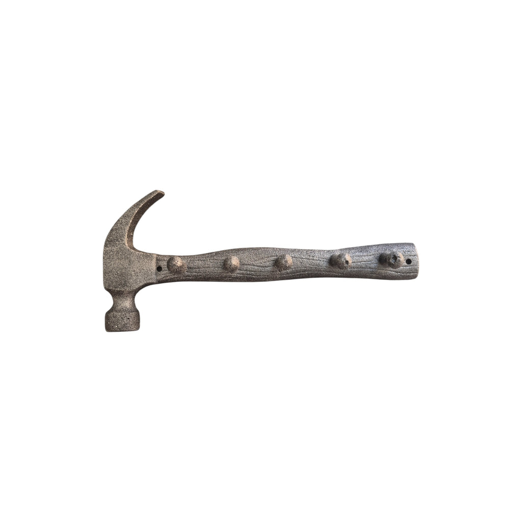 Loren Boyd cast iron wall hook rack with five hooks, ideal for hanging coats, keys, or accessories in entryways or garages. nz