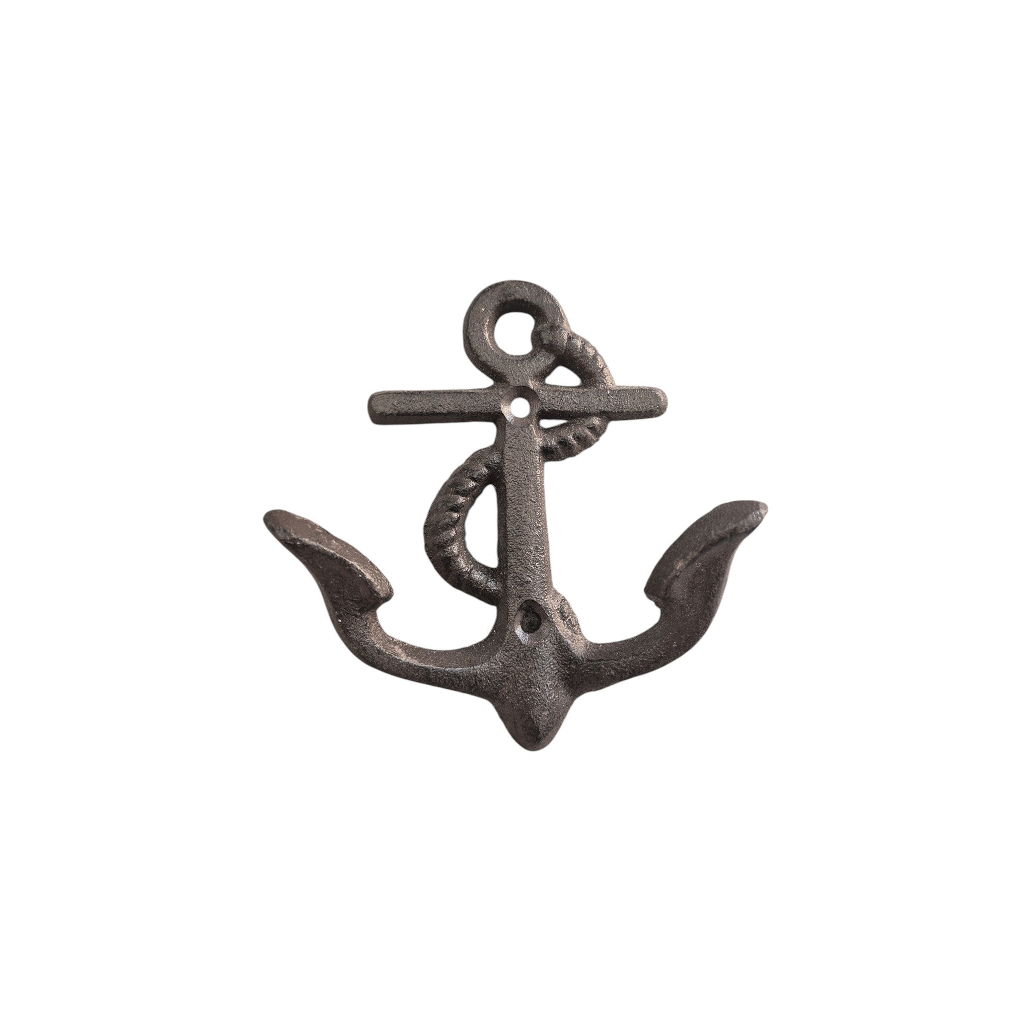 Loren Boyd Anchor Cast Iron Wall Hook, 12.5cm, sturdy wall-mounted hook with a rustic cast iron finish for hanging items. nz