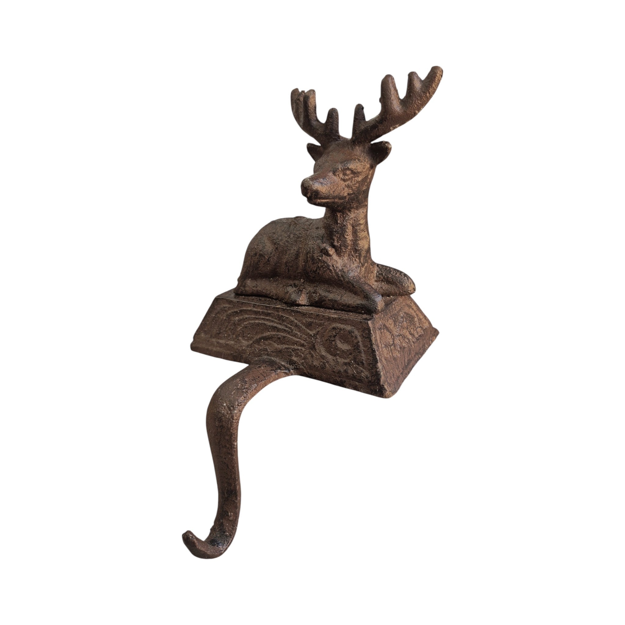Resting Stag Cast Iron Christmas Stocking Hanger nz