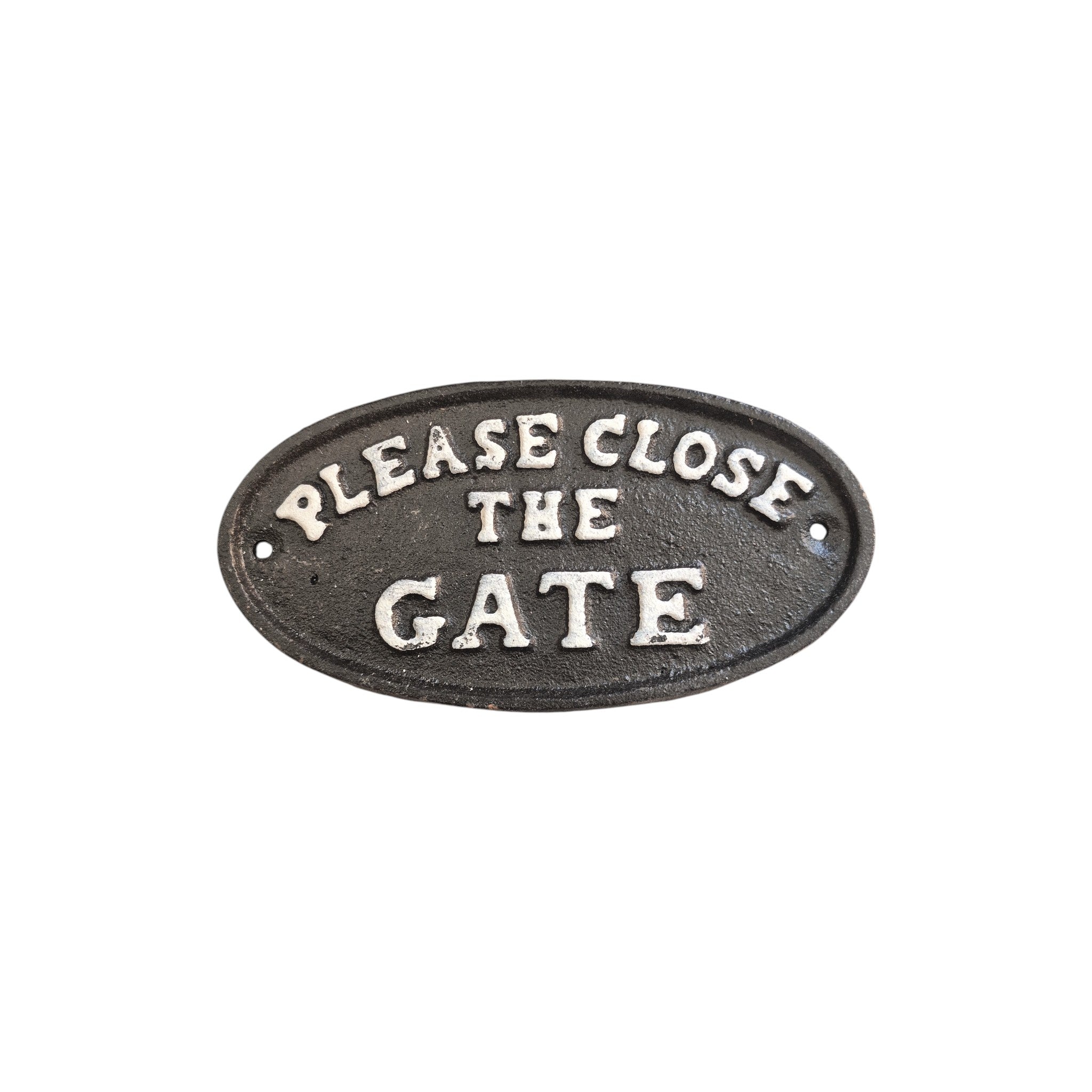 Please Close the Gate Cast Iron Plaque 17cm nz