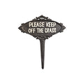 Please Keep Off the Grass Cast Iron Garden Stake Sign 23cm nz