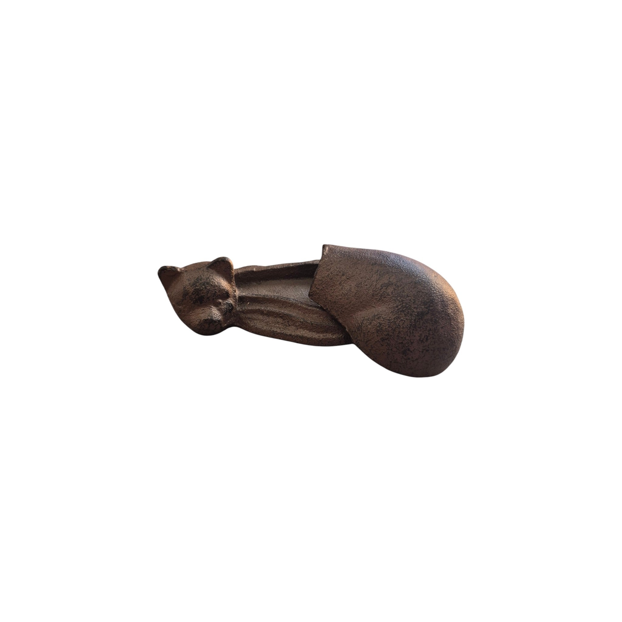 Loren Boyd Cat Cast Iron Hide-a-Key with cat shape and durable finish, designed to conceal a spare key securely outside. nz