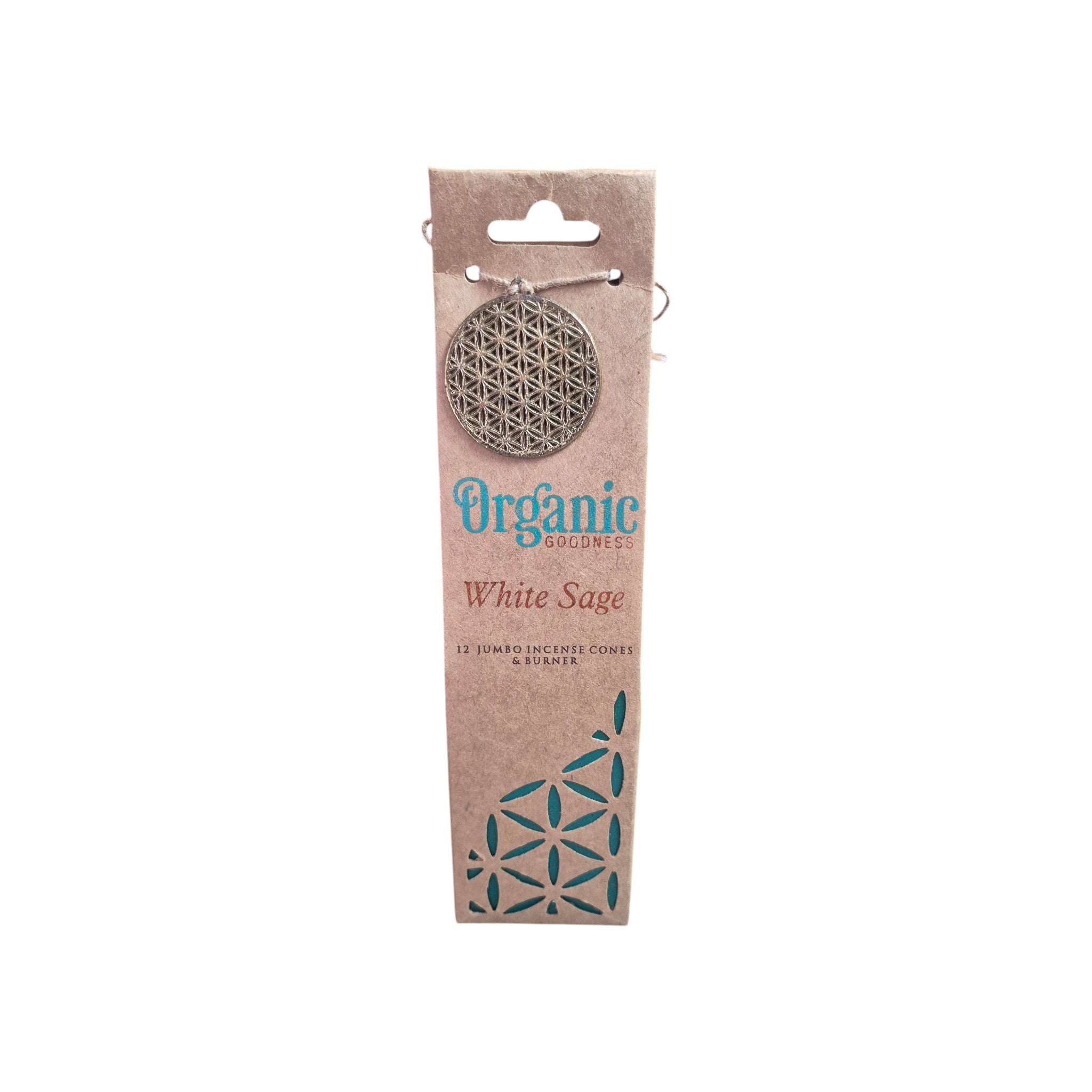 White Sage 12 Jumbo Incense Cones & Burner nz