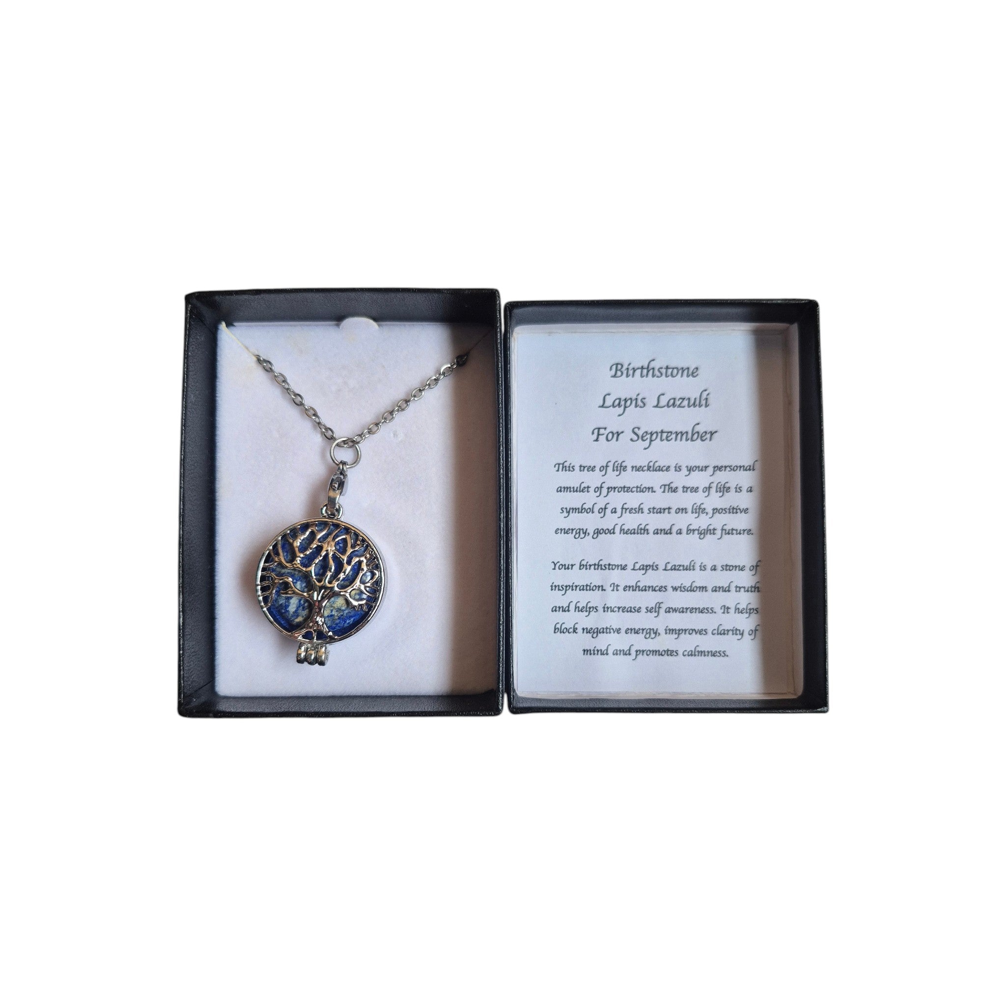 Birthstone Lapis Lazuli September Tree of Life Necklace nz